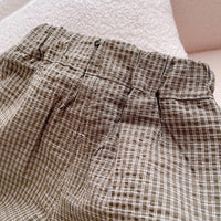 Load image into Gallery viewer, 2 Pieces Set Baby Kid Boys Color-blocking Checked Shirts And Solid Color Shorts Wholesale 25040346
