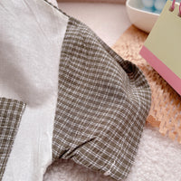 Load image into Gallery viewer, 2 Pieces Set Baby Kid Boys Color-blocking Checked Shirts And Solid Color Shorts Wholesale 25040346
