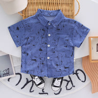 Load image into Gallery viewer, 2 Pieces Set Baby Kid Boys Print Shirts And Shorts Wholesale 25040348
