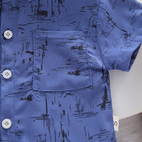 Load image into Gallery viewer, 2 Pieces Set Baby Kid Boys Print Shirts And Shorts Wholesale 25040348
