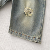 Load image into Gallery viewer, 2 Pieces Set Baby Kid Boys Color-blocking Star Tops And Solid Color Shorts Wholesale 25040352
