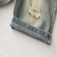 Load image into Gallery viewer, 2 Pieces Set Baby Kid Boys Color-blocking Star Tops And Solid Color Shorts Wholesale 25040352
