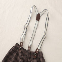 Load image into Gallery viewer, 2 Pieces Set Baby Kid Boys Letters Shirts And Checked Shorts Wholesale 25040355
