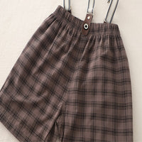 Load image into Gallery viewer, 2 Pieces Set Baby Kid Boys Letters Shirts And Checked Shorts Wholesale 25040355
