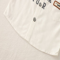 Load image into Gallery viewer, 2 Pieces Set Baby Kid Boys Letters Shirts And Checked Shorts Wholesale 25040355
