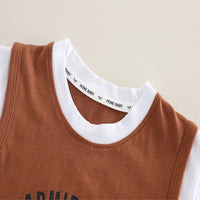 Load image into Gallery viewer, 2 Pieces Set Baby Kid Girls Boys Letters Tops And Solid Color Shorts Wholesale 25040361
