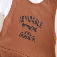 Load image into Gallery viewer, 2 Pieces Set Baby Kid Girls Boys Letters Tops And Solid Color Shorts Wholesale 25040361
