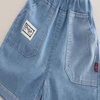 Load image into Gallery viewer, 2 Pieces Set Baby Kid Boys Color-blocking Shirts And Solid Color Shorts Wholesale 25040363
