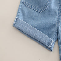 Load image into Gallery viewer, 2 Pieces Set Baby Kid Boys Color-blocking Shirts And Solid Color Shorts Wholesale 25040363
