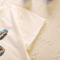 Load image into Gallery viewer, 2 Pieces Set Baby Kid Boys Dinosaur Tops And Solid Color Shorts Wholesale 25040364
