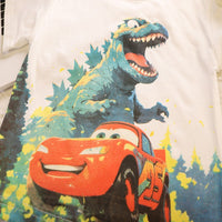 Load image into Gallery viewer, 2 Pieces Set Baby Kid Boys Dinosaur Tops And Solid Color Shorts Wholesale 25040364
