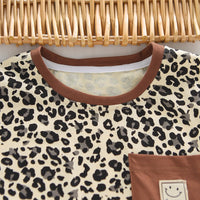 Load image into Gallery viewer, 2 Pieces Set Baby Kid Girls Boys Leopard Tops And Solid Color Shorts Wholesale 25040365
