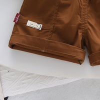 Load image into Gallery viewer, 2 Pieces Set Baby Kid Girls Boys Leopard Tops And Solid Color Shorts Wholesale 25040365
