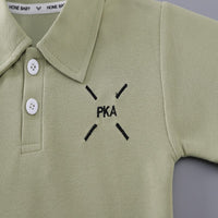 Load image into Gallery viewer, 2 Pieces Set Baby Kid Boys Solid Color Letters Polo Shirts And Shorts Wholesale 25040366
