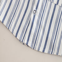 Load image into Gallery viewer, 2 Pieces Set Baby Kid Boys Striped Shirts And Solid Color Shorts Wholesale 25040369
