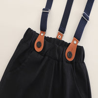 Load image into Gallery viewer, 2 Pieces Set Baby Kid Boys Striped Shirts And Solid Color Shorts Wholesale 25040369
