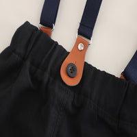 Load image into Gallery viewer, 2 Pieces Set Baby Kid Boys Striped Shirts And Solid Color Shorts Wholesale 25040369
