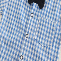 Load image into Gallery viewer, 2 Pieces Set Baby Kid Boys Checked Shirts And Solid Color Shorts Wholesale 25040370
