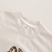 Load image into Gallery viewer, 2 Pieces Set Baby Kid Unisex Letters Tops And Leopard Shorts Wholesale 25040371

