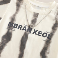 Load image into Gallery viewer, 2 Pieces Set Baby Kid Boys Letters Color-blocking Tops And Solid Color Shorts Wholesale 25040372
