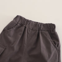 Load image into Gallery viewer, 2 Pieces Set Baby Kid Boys Letters Color-blocking Tops And Solid Color Shorts Wholesale 25040372
