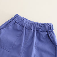 Load image into Gallery viewer, 2 Pieces Set Baby Kid Boys Cartoon Print Tops And Solid Color Shorts Wholesale 25040373
