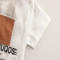 Load image into Gallery viewer, 2 Pieces Set Baby Kid Boys Letters Tops And Solid Color Shorts Wholesale 25040374
