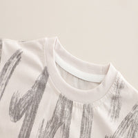 Load image into Gallery viewer, 2 Pieces Set Baby Kid Boys Letters Tops And Solid Color Shorts Wholesale 25040375
