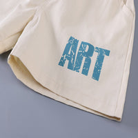 Load image into Gallery viewer, 2 Pieces Set Baby Kid Boys Color-blocking Tops And Letters Shorts Wholesale 25040377
