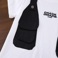 Load image into Gallery viewer, 2 Pieces Set Baby Kid Boys Color-blocking Tops And Letters Shorts Wholesale 25040378
