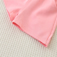 Load image into Gallery viewer, 2 Pieces Set Baby Kid Girls Letters Butterfly Print T-Shirts And Solid Color Shorts Wholesale 25040379
