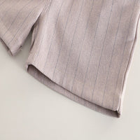 Load image into Gallery viewer, 2 Pieces Set Baby Kid Boys Solid Color Striped Tops And Shorts Wholesale 25040381
