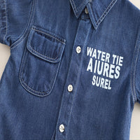 Load image into Gallery viewer, 3 Pieces Set Baby Kid Boys Letters Jackets Outwears Tank Tops And Solid Color Shorts Wholesale 25040382
