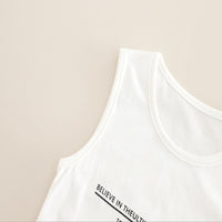 Load image into Gallery viewer, 3 Pieces Set Baby Kid Boys Letters Jackets Outwears Tank Tops And Solid Color Shorts Wholesale 25040382
