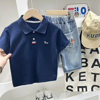 Load image into Gallery viewer, Baby Kid Boys Solid Color Cartoon Polo Shirts Wholesale 25040383
