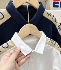 Load image into Gallery viewer, Baby Kid Boys Letters Color-blocking Polo Shirts Wholesale 25040387
