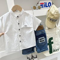 Load image into Gallery viewer, Kid Boys Solid Color Shirts Wholesale 25040389
