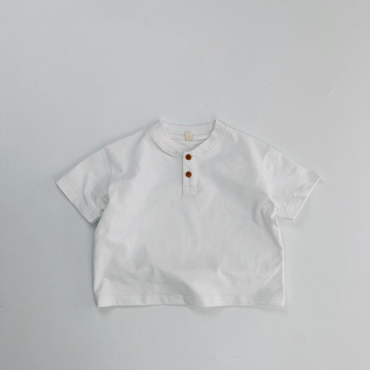 Baby Kid Boys Solid Color T-Shirts Wholesale 25040394