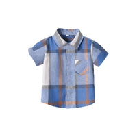Load image into Gallery viewer, Baby Kid Boys Color-blocking Checked Shirts Wholesale 25040397
