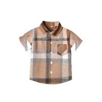 Load image into Gallery viewer, Baby Kid Boys Color-blocking Checked Shirts Wholesale 25040397
