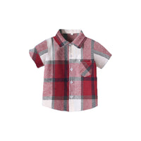Load image into Gallery viewer, Baby Kid Boys Color-blocking Checked Shirts Wholesale 25040397
