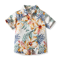 Load image into Gallery viewer, Baby Kid Plant Print Beach Shirts Wholesale 25040398
