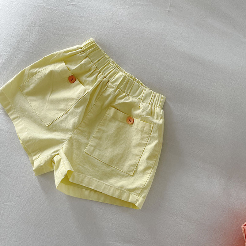 Baby Kid Girls Solid Color Shorts Wholesale 250508110