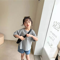 Load image into Gallery viewer, Baby Kid Girls Solid Color Letters T-Shirts Wholesale 250508114
