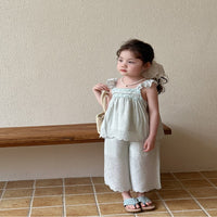 Load image into Gallery viewer, 2 Pieces Set Baby Kid Girls Solid Color Tank Tops And Pants Wholesale 25050830
