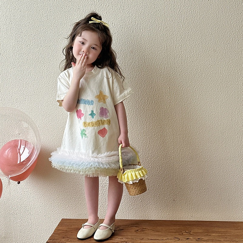 Baby Kid Girls Letters Print Dresses Wholesale 25050833