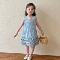 Load image into Gallery viewer, Baby Kid Girls Solid Color Dresses Wholesale 25050839
