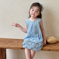 Load image into Gallery viewer, Baby Kid Girls Solid Color Dresses Wholesale 25050839
