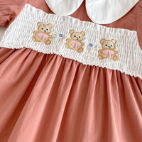 Load image into Gallery viewer, Baby Kid Girls Cartoon Embroidered Dresses Wholesale 25050845
