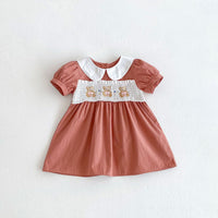 Load image into Gallery viewer, Baby Kid Girls Cartoon Embroidered Dresses Wholesale 25050845
